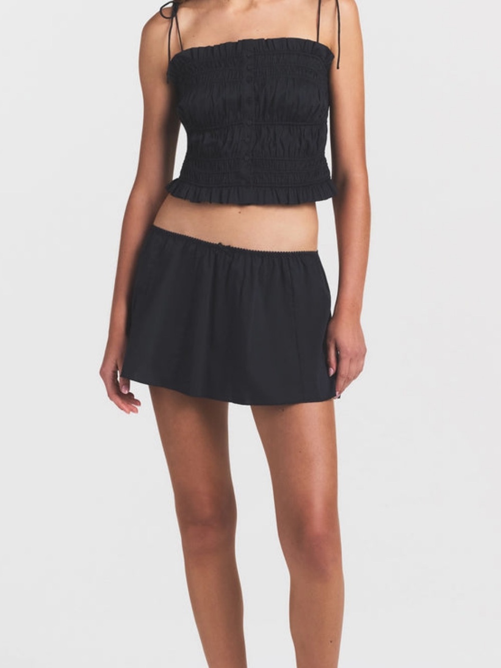 Skims Poplin Apparel Mini Skirt